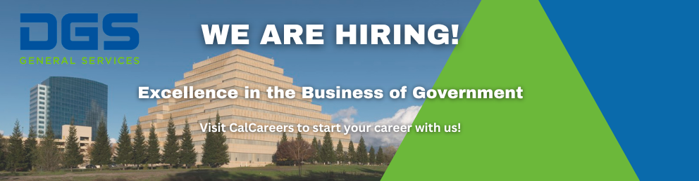 Department of General Services is hiring! Come start your career with us!